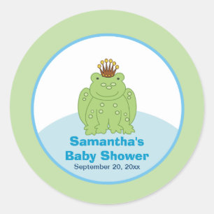 Adesivo Redondo Sapo Verde Príncipe redondo Vinheta personalizada