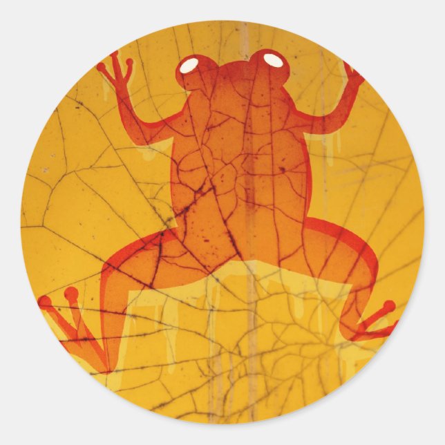 Adesivo Redondo Sapo vermelho (Frente)