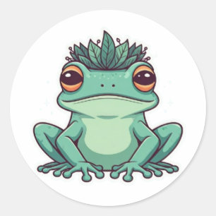 Adesivo Redondo Sapo Whimsso Prince Sticker Design