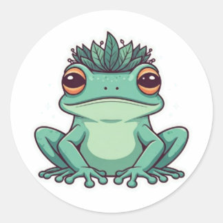 Adesivo Redondo Sapo Whimsso Prince Sticker Design