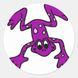 Adesivo Redondo Sapos roxos
