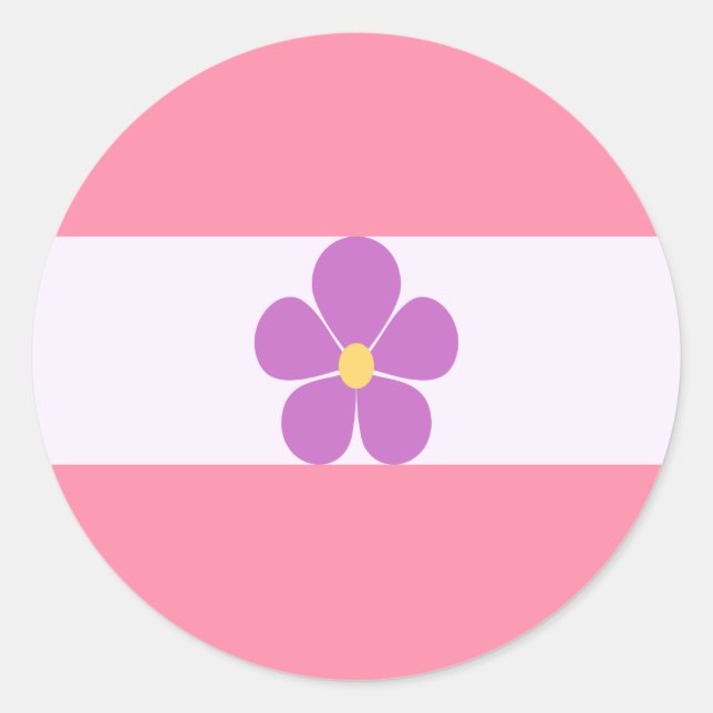 Adesivo Redondo Sapphic Pride Flag (Frente)