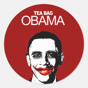 ADESIVO REDONDO SAQUINHO DE CHÁ OBAMA