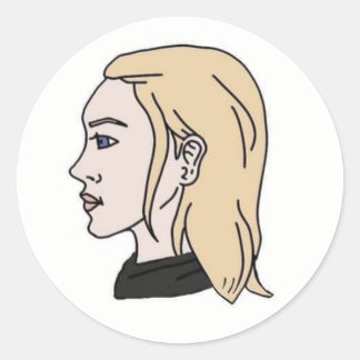 Adesivo Redondo Saquinistas de wojak fêmeas do Chade