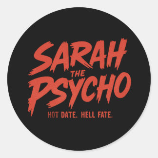 Adesivo Redondo Sarah, o Psycho Sticker