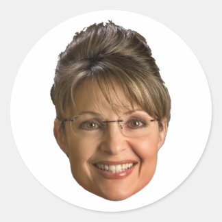 Adesivo Redondo sarah palin head