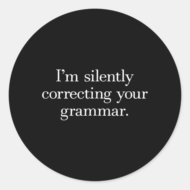 Adesivo Redondo sarcasmo inglês (Frente)