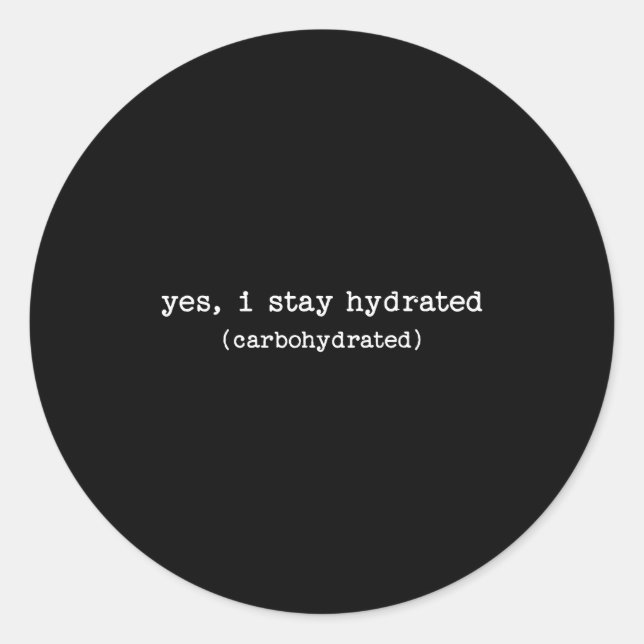 Adesivo Redondo Sarcastic Quote Work Saying Snarky Carbohydrate Di (Frente)