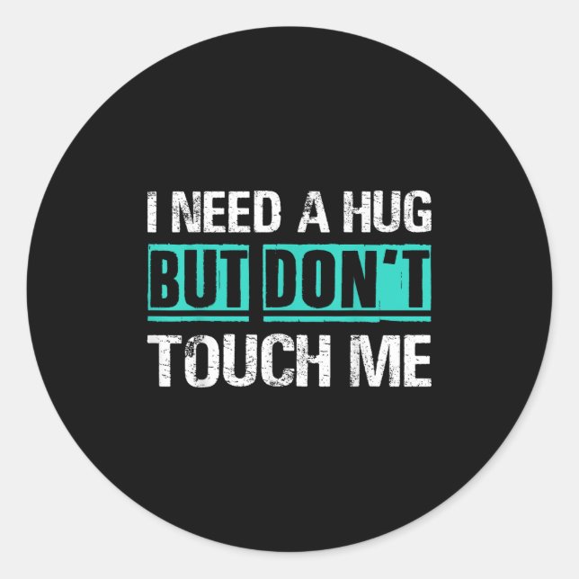 Adesivo Redondo Sarcastic Quotes And Introverts Men Women Tees. I  (Frente)