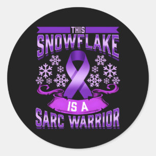 Adesivo Redondo Sarcoidose Snowflake Sarc Sarcoidose Guerreiro