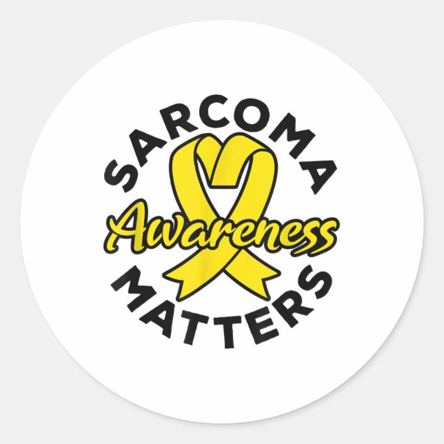 Adesivo Redondo Sarcoma Awarness S - Cancer Sarcoma (Frente)