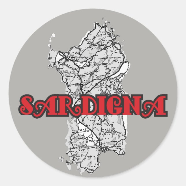 Adesivo Redondo Sardenha (Frente)