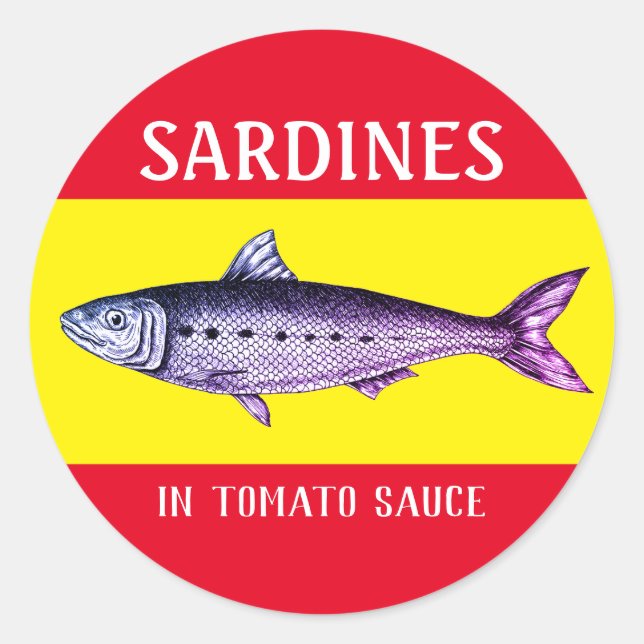 Adesivo Redondo Sardine In Molce Labels Sticker (Frente)