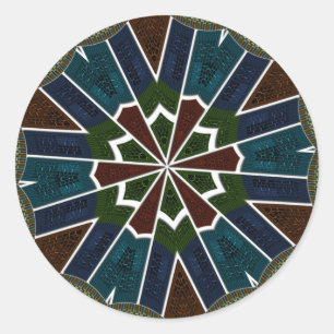 Adesivo Redondo Sari inspirou Design com detalhes de insinuação