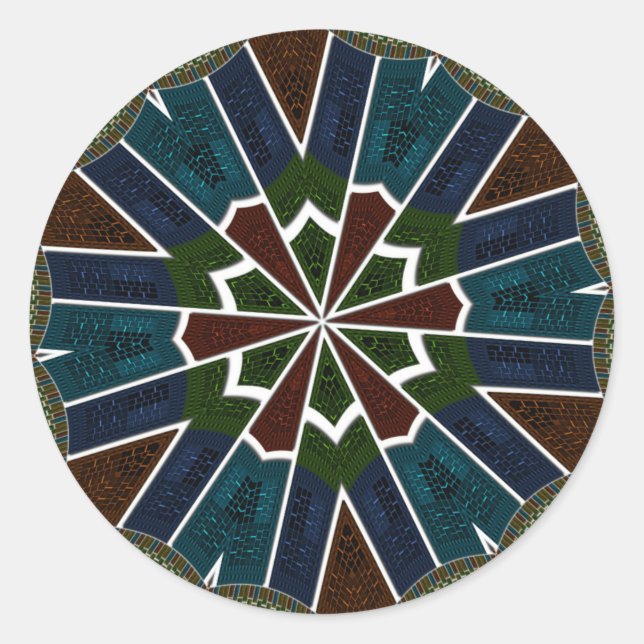 Adesivo Redondo Sari inspirou Design com detalhes de insinuação (Frente)