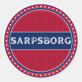 Adesivo Redondo Sarpsborg City Pride Emblem – Norwegian Identity
