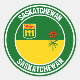Adesivo Redondo Saskatchewan Round Emblem