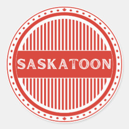 Adesivo Redondo Saskatoon City Pride Emblem – Canadian Identity