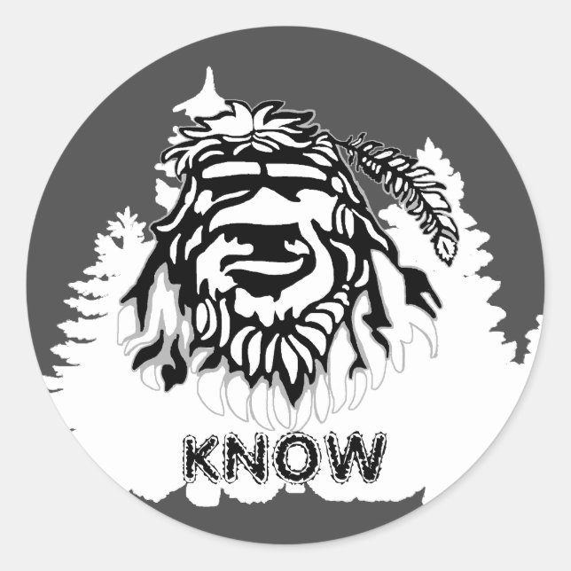 Adesivo Redondo Sasquatch (Frente)