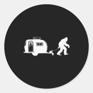 Adesivo Redondo Sasquatch Rv Casa De Camping Bigfoot Campervan Div