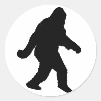 Adesivo Redondo Sasquatch Squatchin' Silhouette