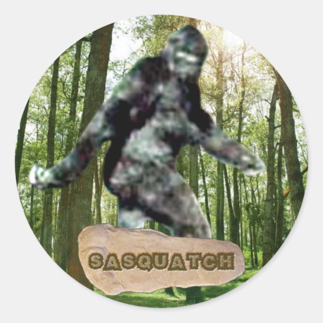 Adesivo Redondo Sasquatch Sticker (Frente)