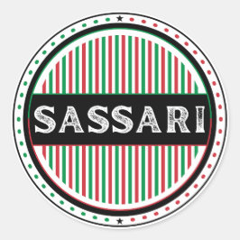 Adesivo Redondo Sassari City Pride Emblem – Italian Identity