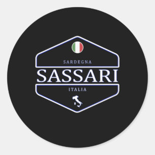 Adesivo Redondo Sassari Sardegna Italia Sassari Sardenha Itália