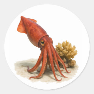 Adesivo Redondo Sassy Squid sobre a Patrulha