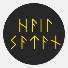 Adesivo Redondo Satã Elder Futhark