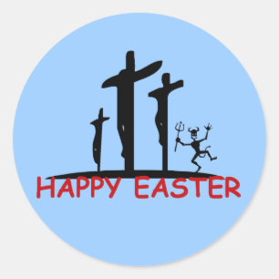 Adesivo Redondo Satã ofensiva engraçada