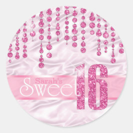 Adesivo Redondo Satin Jewel Sweet Six Pink ID260
