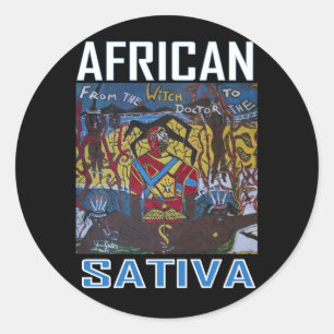 ADESIVO REDONDO SATIVA AFRICANO