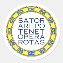 SATOR Square Sagrada Palindrome Emblem Classic Rou