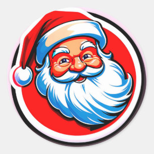 Adesivo Redondo Saudação Alegre do Papai Noel