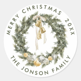 Adesivo Redondo Saudação da Terra de Natal da Boêmia Elegante