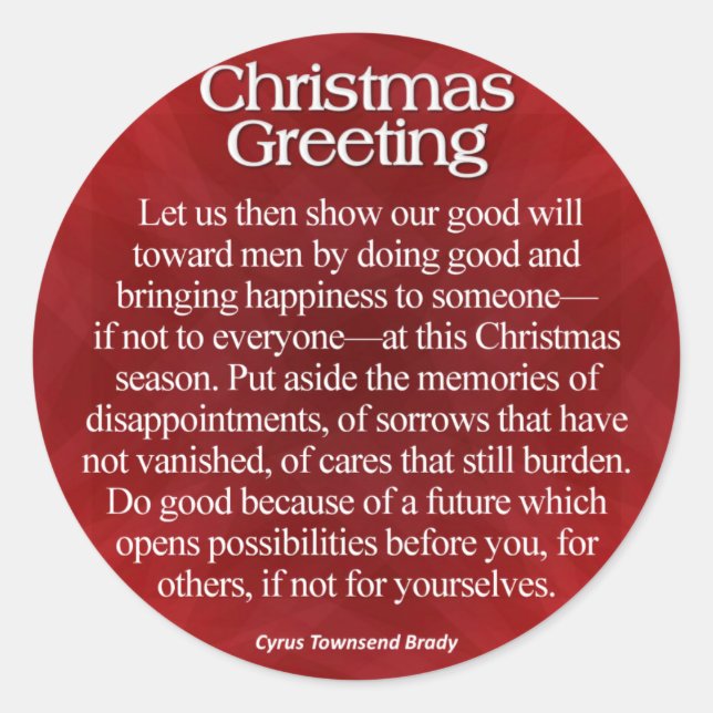 Adesivo Redondo Saudação de Natal (Frente)