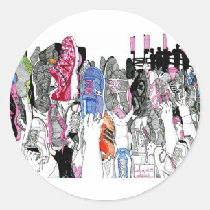 Adesivo Redondo Saudação do sobrevivente