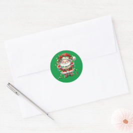 Adesivo Redondo Saudações de Natal