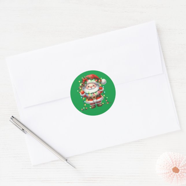 Adesivo Redondo Saudações de Natal (Envelope)