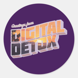 Adesivo Redondo Saudações do Digital Detox