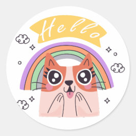 Adesivo Redondo Saudações Engraçadas E Engraçadas