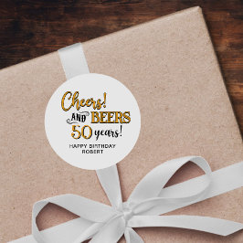 Adesivo Redondo Saúde às cervejas 50º aniversário