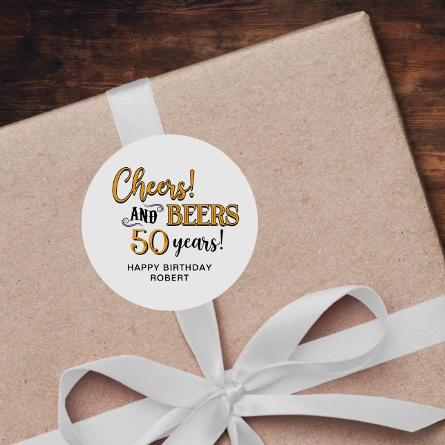 Adesivo Redondo Saúde às cervejas 50º aniversário (Criador carregado)