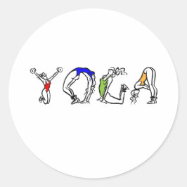 Adesivo Redondo saúde da malhação ioga