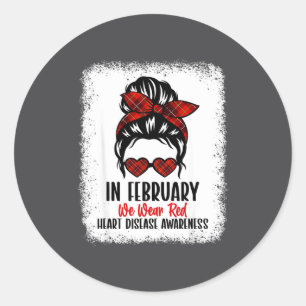 Adesivo Redondo Saúde do Coração Conscientização sobre Doenças Car