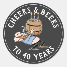 Saúde E Cervejas aniversário de 40 anos preto e br