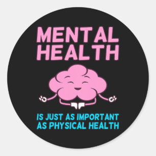Adesivo Redondo Saúde Importante Como Capa De Consciência Da Saúde