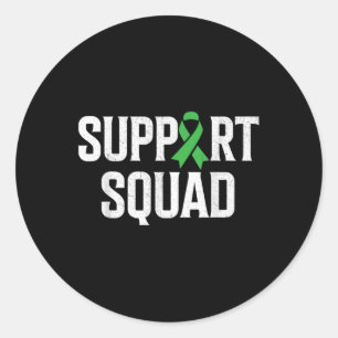 Adesivo Redondo Saúde Mental do Guerreiro Suporta Saúde Mental Esq