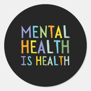 Adesivo Redondo Saúde Mental É Saúde Mental Consciência